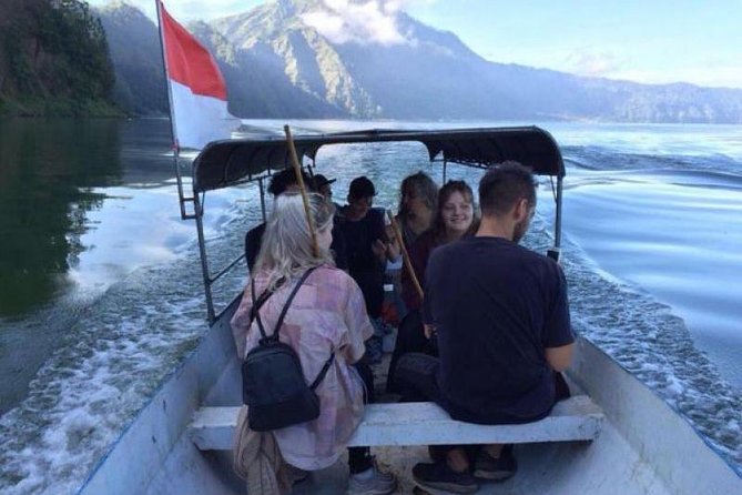 Down Hill Jungle Trek With Traditional Boat on the Lake Batur