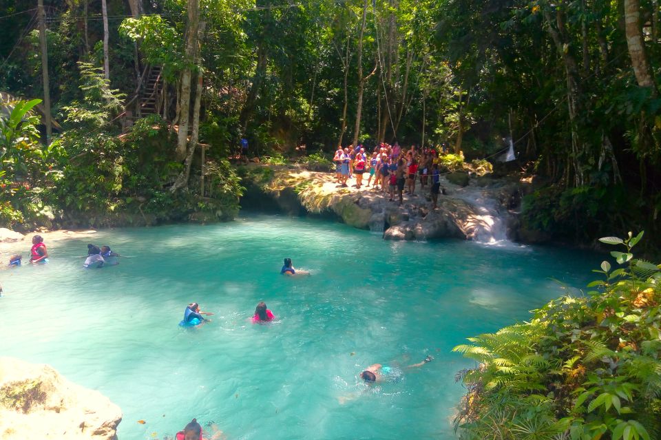 From Falmouth: Irie Blue Hole, Horseback Ride, and Swim Tour