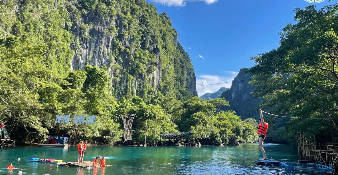 From Phong Nha Town: Paradise Cave & Zipline at Dark Cave