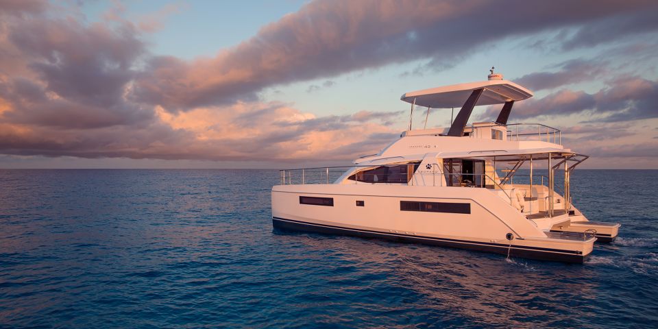 From Rhodes: Private Catamaran Sunset Cruise All Inclusive