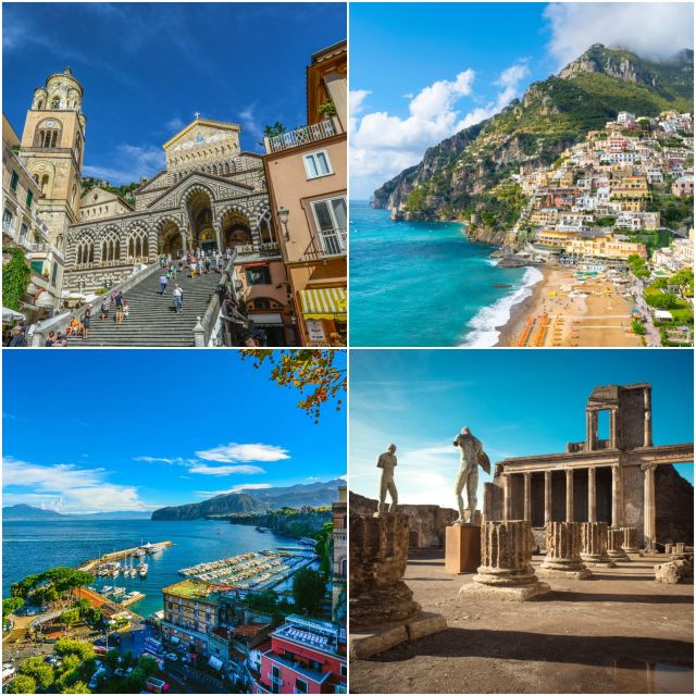 Grand Tour 10hours: Amalfi Coast, Sorrento & Pompeii Ruins