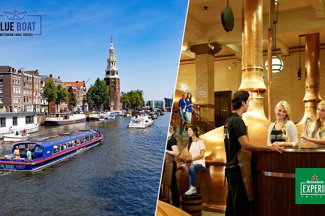 Heineken Experience Amsterdam + 75 Minute Blue Boat Canal Cruise