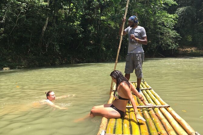 Horseback Ride, Bamboo Rafting and Bluehole/Secret Falls Tour From Montego Bay