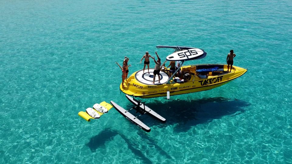 Ibiza: Beach and Cave Boat Tour With Luxury Water Toys