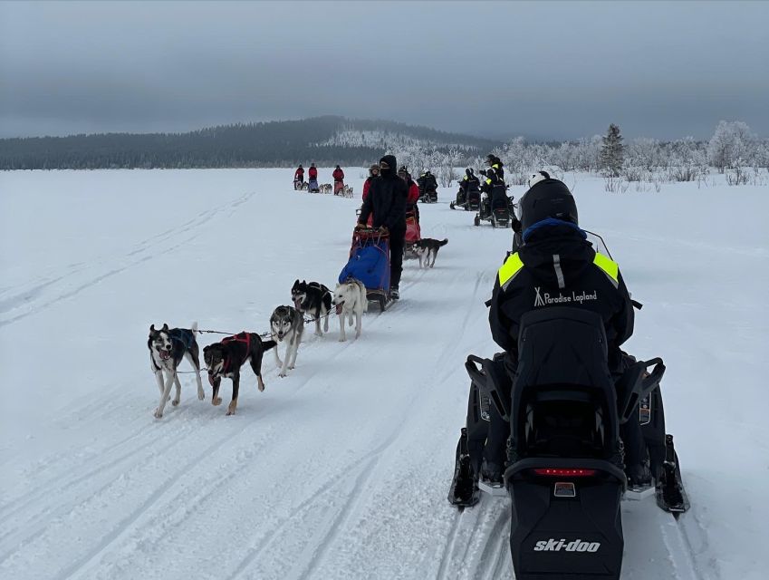 Kiruna: Guided Snowmobile Tour and Swedish Fika Experience