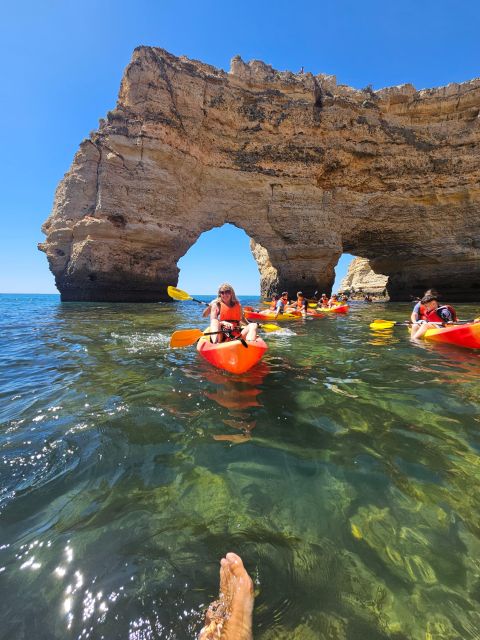 Lagoa: Benagil Cave and Marinha Beach Guided Kayaking Tour