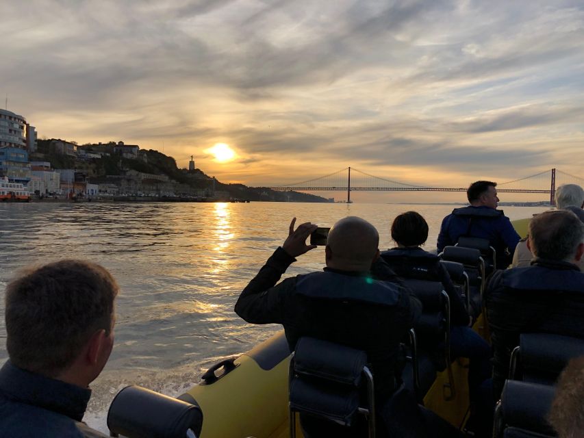 Lisbon Speedboat Sunset With Monuments Sightseeing