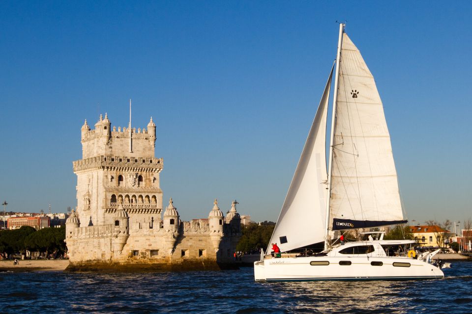 Lisbon: Sunset Catamaran Cruise, Drink, and Music