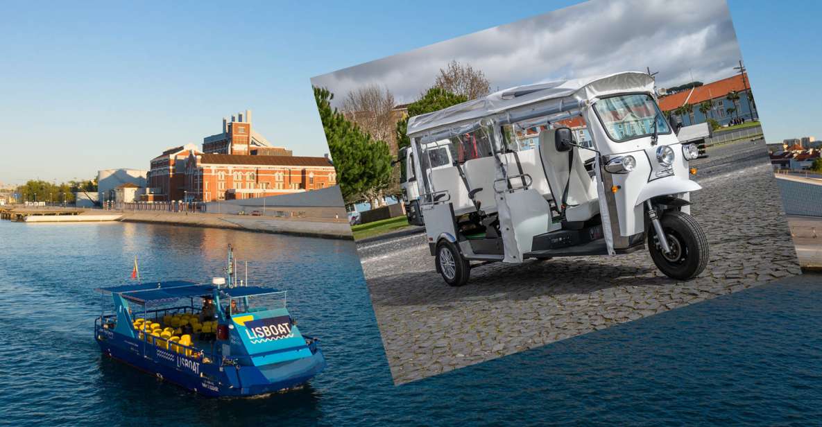 Lisbon: Tuk Tuk City Tour With a Boat Tour in River Tagus