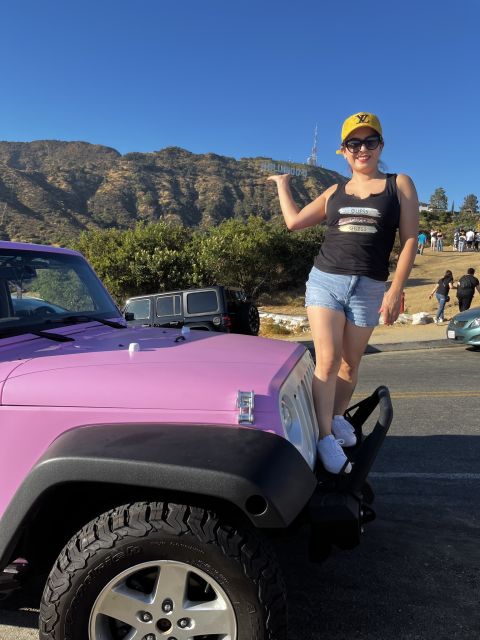 Los Angeles: Hollywood Sign Tour on an Open Pink Jeep