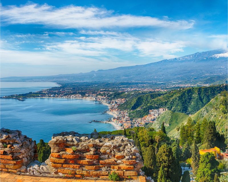 Mount Etna and Taormina From Catania