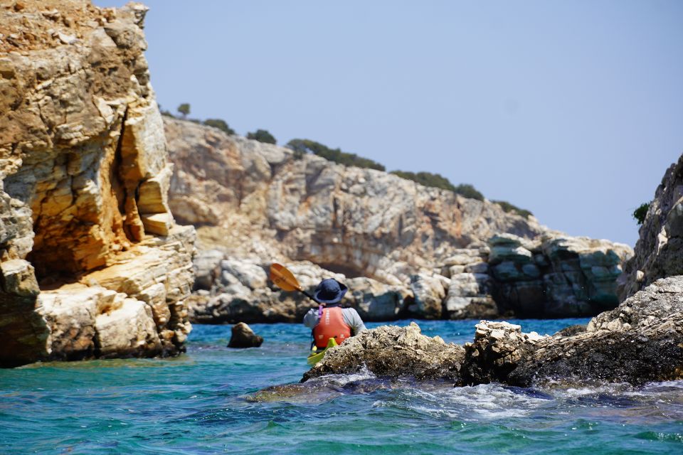 Naxos: Rina Cave Sea Kayak Tour With Snorkeling and Picnic