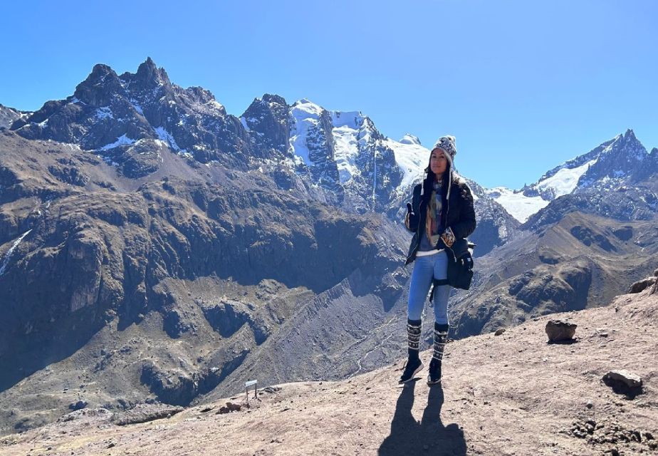 Peru: Rainbow Mountain Overlooking the Snow-Capped Usagate