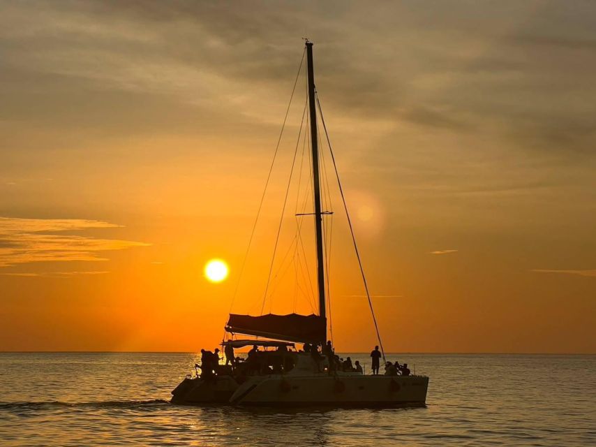 Phuket: Coral Island & Sunset Dinner by Sailing Catamaran