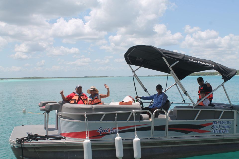 Pontoon Tour in Bacalar Seven Colors Lagoon