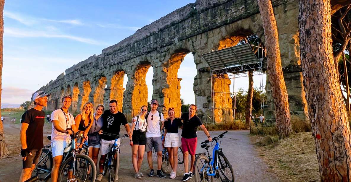 Rome: Appian Way & Catacomb Sunset E-Bike Tour With Aperitif