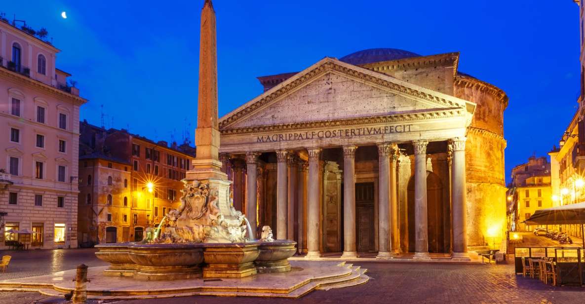 Rome by Night: Private Driving Tour With Dinner