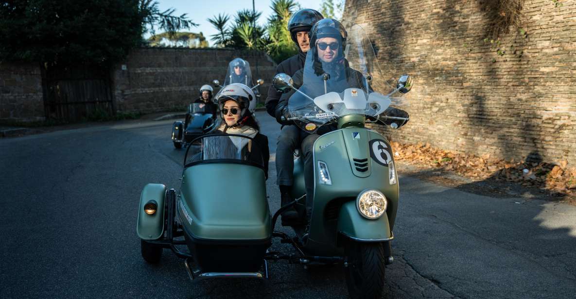 Rome: Evening Vespa Sidecar City Tour