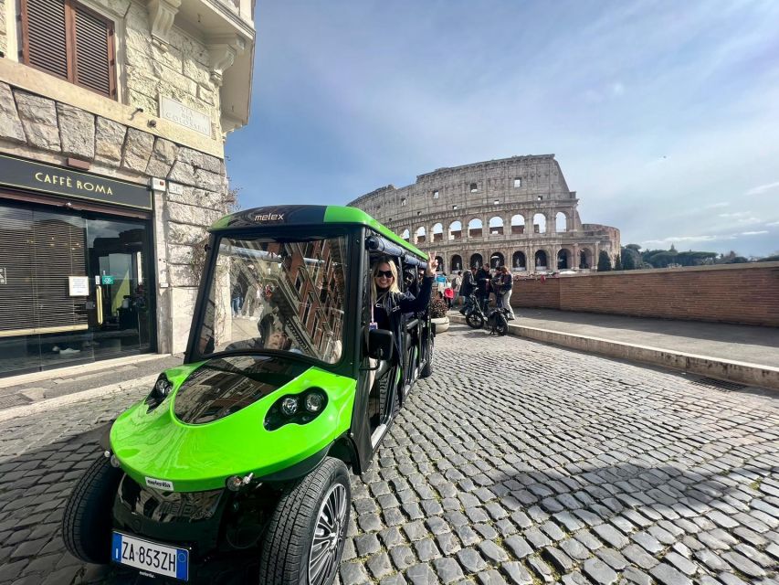 Rome: Golf Cart Tour With Artisanal Gelato Tasting