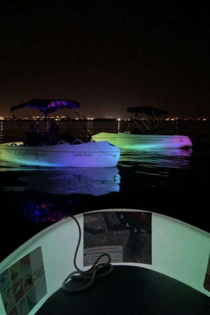 San Diego: Night Date Glow Pedal Boat With Downtown Views