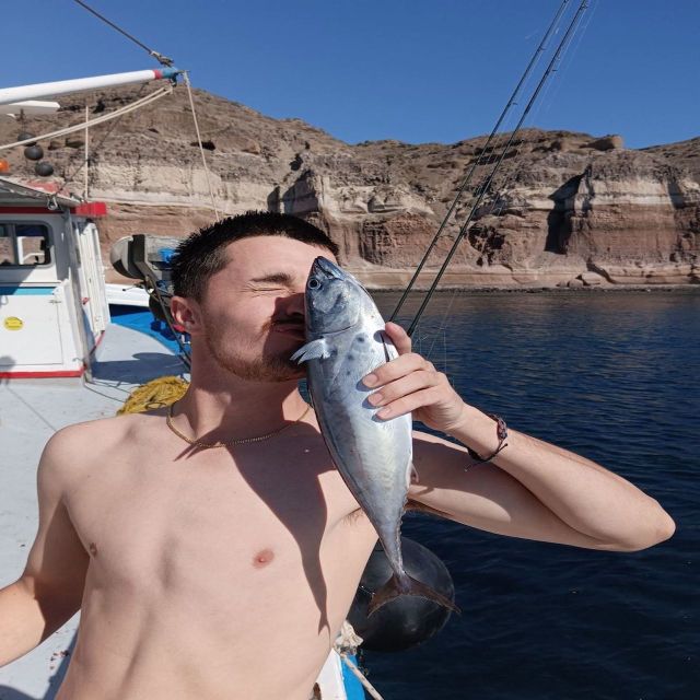 Santorini: Private Morning Deep Sea Fishing Boat Trip