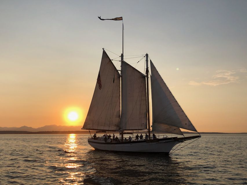 Seattle: Tall Sailboat Sunset Harbor Cruise