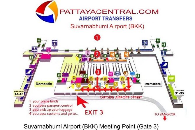 Suvarnabhumi to Pattaya 24 Hour Private Airport Transfer Service