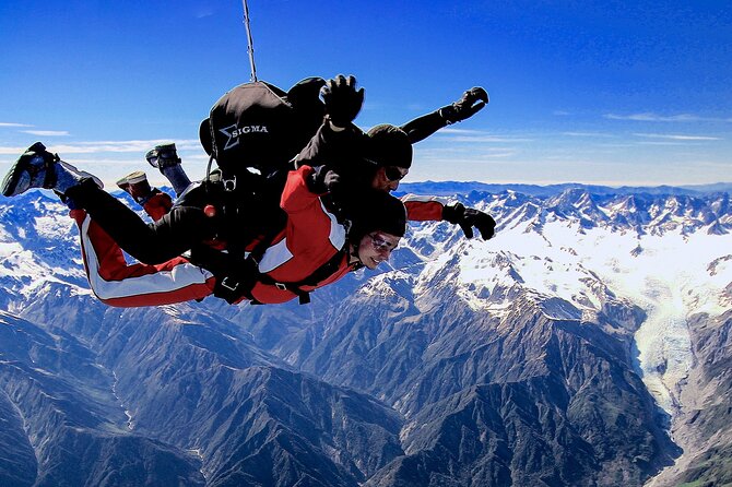 Tandem Skydive 18,000ft From Franz Josef