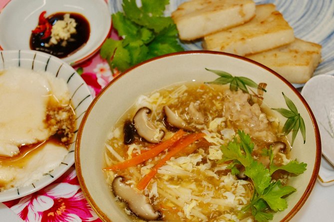 Turnip Cake, Pork Thick Soup, Tofu Pudding. Taiwan Traditional Light Meals Experience-C (Taipei Cooking Class)
