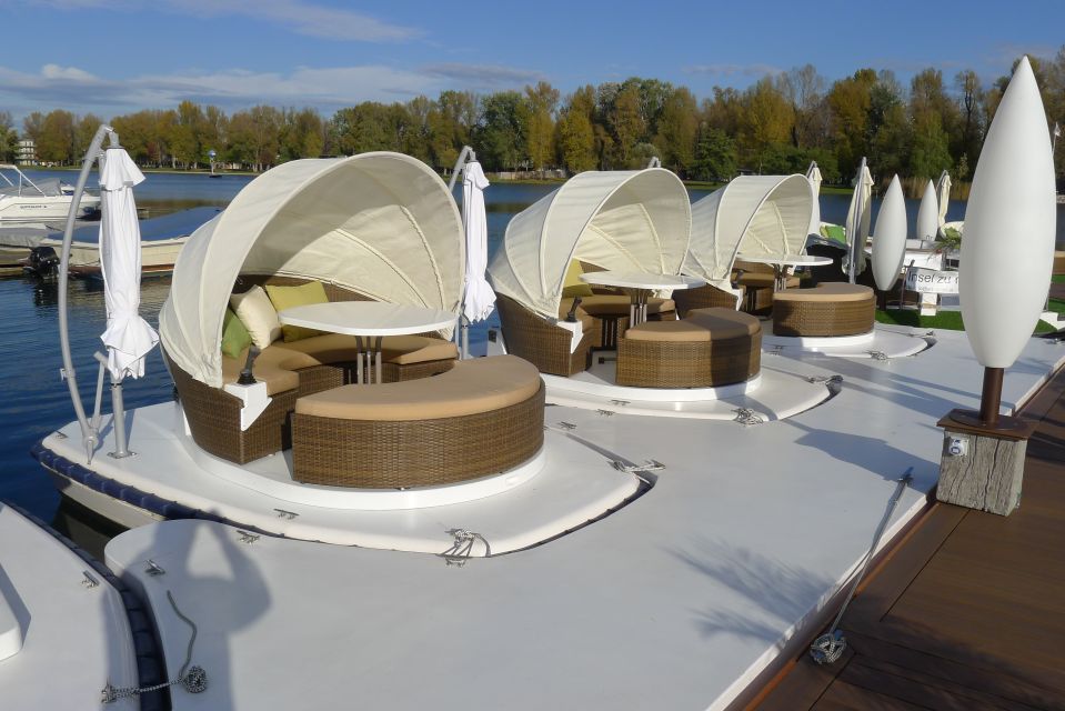 Vienna: Private Floating Island E-Boat Rental on Danube