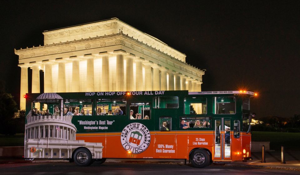 Washington DC: Monuments by Moonlight Nighttime Trolley Tour