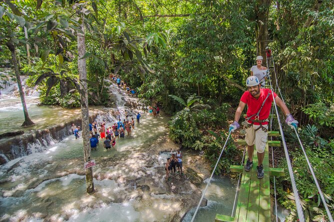 Zipline, Snorkel and Party Catamaran With Dunns River Climb