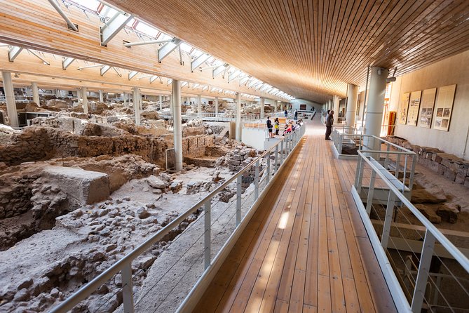 Archaeological Bus Tour to Akrotiri Excavations & Red Beach - Included Features