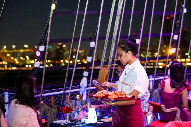 City Lights Cruise With Buffet Dinner + Free Flow Wine & Beer - Dining