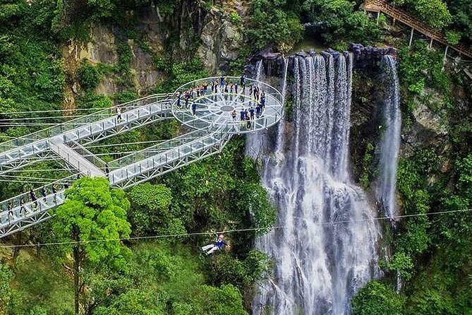 Gulong Gorge Skywalk Glass Bridge and Waterfall View Private Tour - Exploring the Hot Springs Option