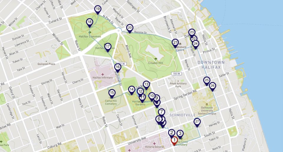 Halifax: Churches, Gardens, & Graveyards Smartphone Tour - Key Highlights
