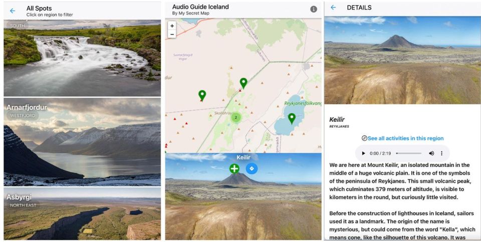 Iceland: Audioguide, Interactive Map 200 Spots ++ - Navigation and Accessibility