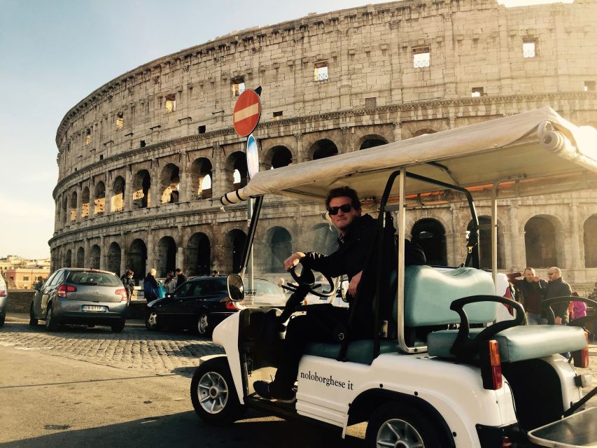 Rome: Evening Golf Cart Tour With Aperitivo - Iconic Sights Under Moonlight