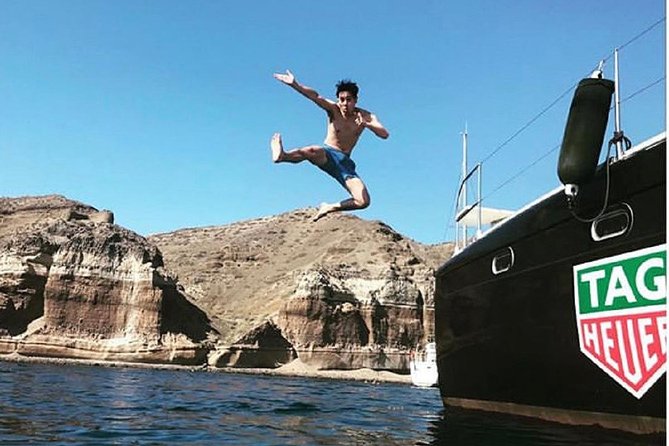 Santorini Caldera Blue Cruise With BBQ on Board and Drinks - Sailing Itinerary and Activities