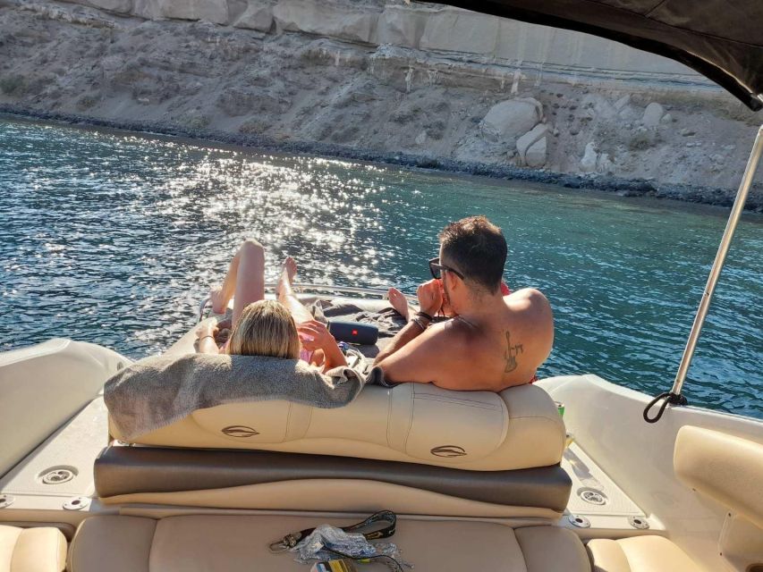 Santorini: Luxury Private Speedboat With Food and Drinks - Itinerary and Highlights