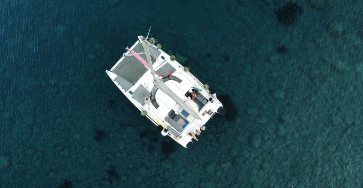 Santorini:Catamaran: Private Cruise With Food & Drinks - Itinerary and Key Stops