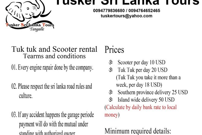 Scooter Rent - Included in the Package