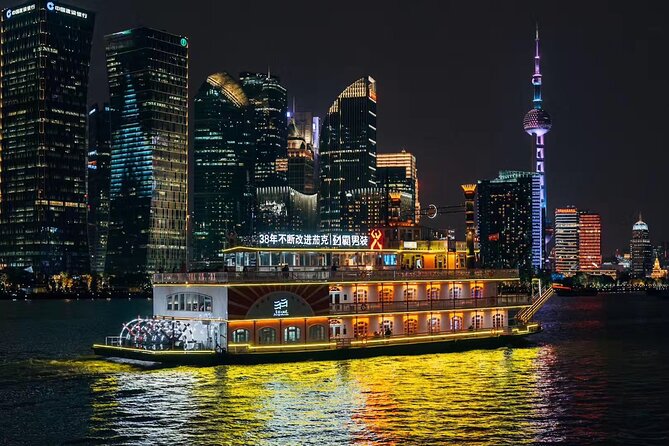Shanghai Night River Cruise Tour With Xinjiang Style Dining Experience - Cruise Experience