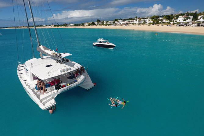 St Maarten Luxury Catamaran Full-Day Group Charter - Watersports and Coastal Sightseeing