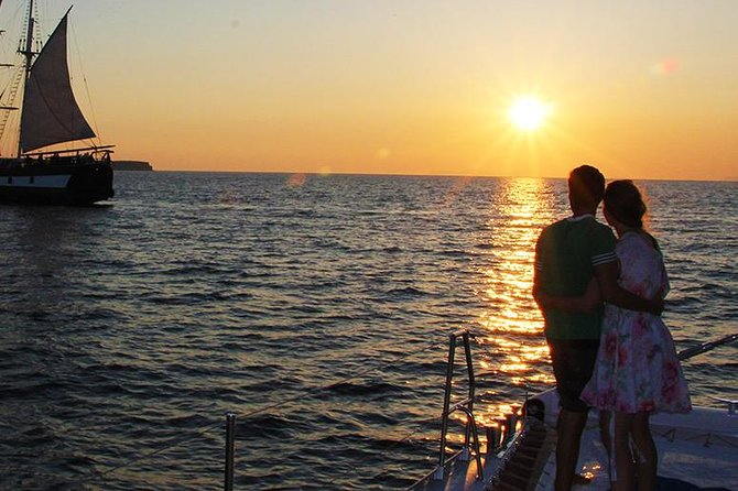 Sunset Sailing Catamaran Cruise in Santorini With BBQ and Drinks - Whats Included