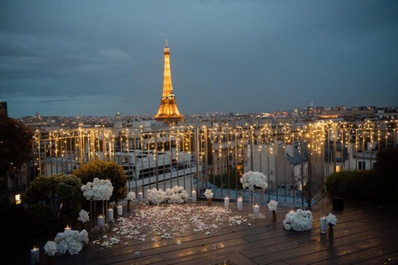 Wedding Proposal on a Parisian Rooftop With 360° View - Stunning Rooftop Location