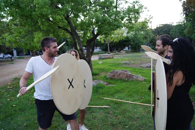 A Unique & Interactive Greek Warrior Experience - Replica Shields and Weapons