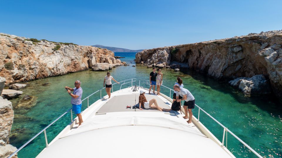 Astypalea: Day Cruise to Koutsomitis & Kounoupes With Lunch - Culinary Delights Onboard