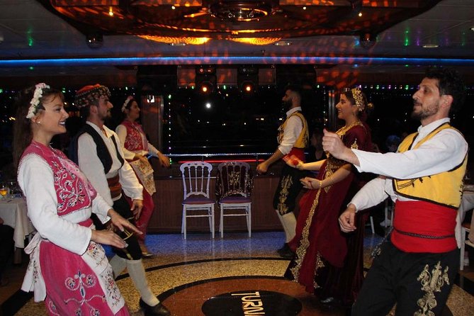 Bosphorus Sightseeing Cruise With Turkish Live Show and Dinner - Climate-Controlled Boat With Alcoholic Drinks