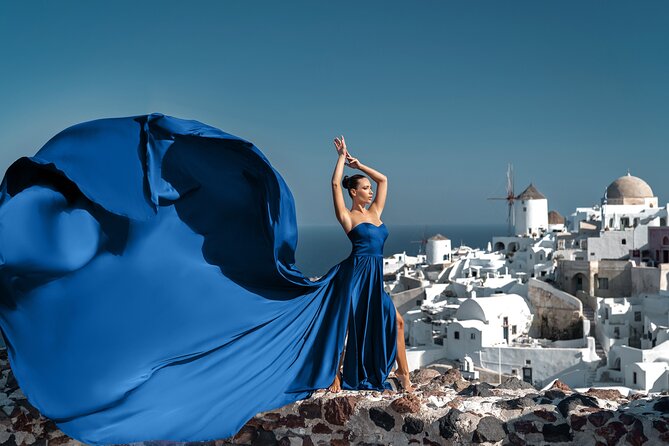 Flying Dress Photo © Photoshoot in Santorini: Express Package - Photoshoot Duration and Deliverables